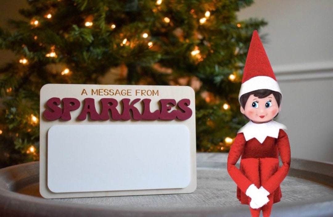 Personalized Custom Elf Message Board. Note Board for Elf on a Shelf