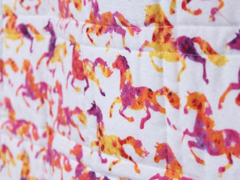 Tie Dye Horse Baby Blanket, Nursery, Girls Tiedye, Colorful Toddler