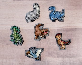 Mini Dinosaur Magnets, Pixel Dinosaurs, T-Rex Magnet, Jurassic, Dilophosaurus, Parasaurolophus, Pteranodon, Plesiosaur, Brachiosaurus