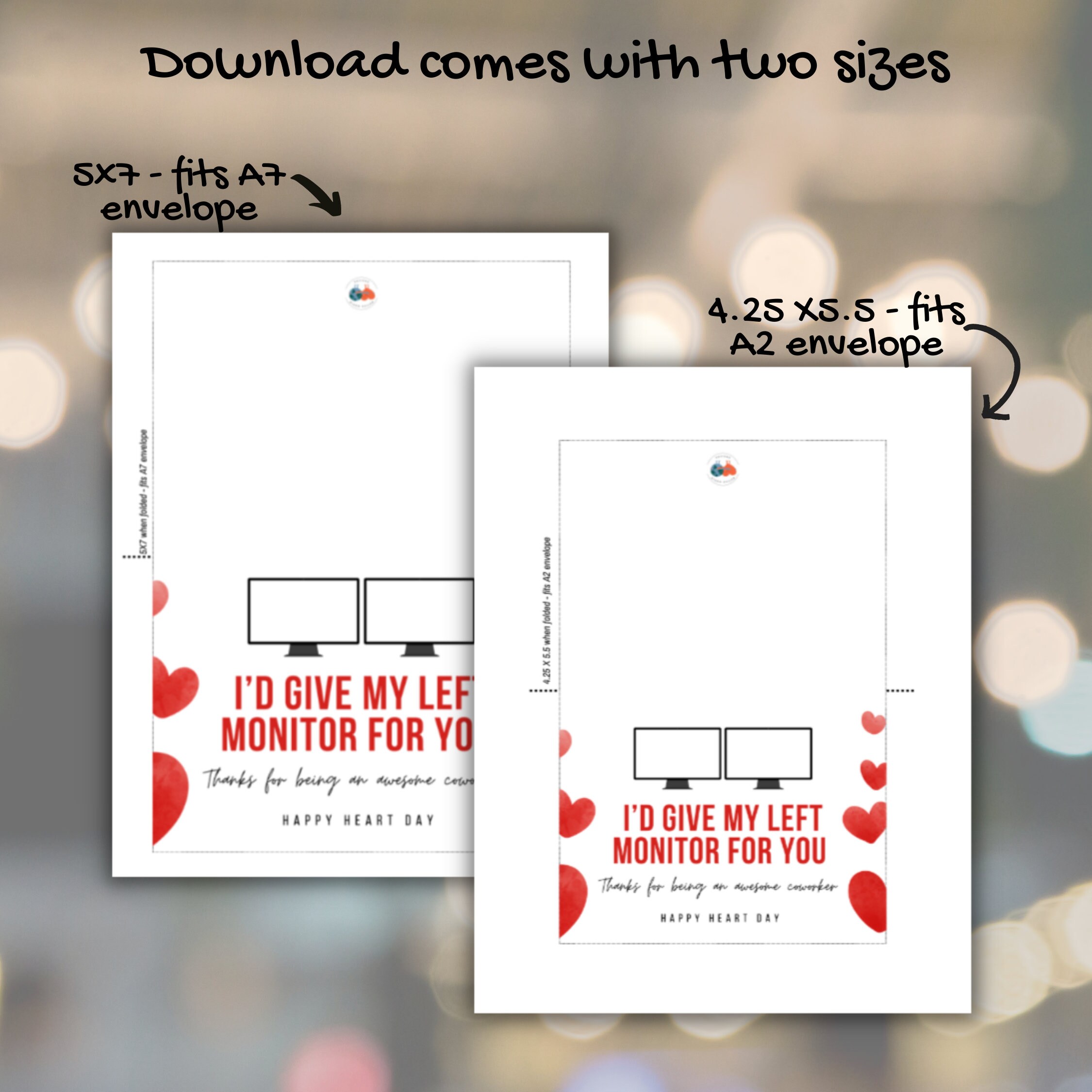 Co-worker Valentines Day Card digital Print - Etsy