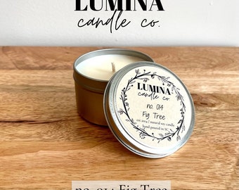 Fig Tree // 8 oz tin // Clean Burning Soy Candle