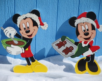 Mickey and Minnie Christmas Cookies Yard Signs