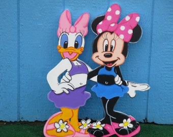 Minnie and Daisy Beach Yard Signs
