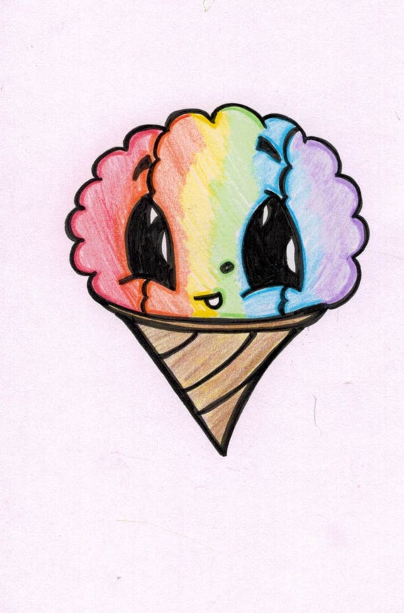 Snow Cone Cartoon - Etsy