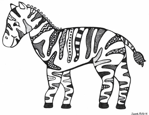 Dessin De Zebre Etsy France