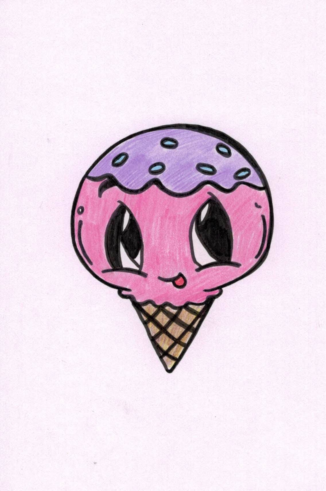Ice Cream Cone Cartoon | Etsy
