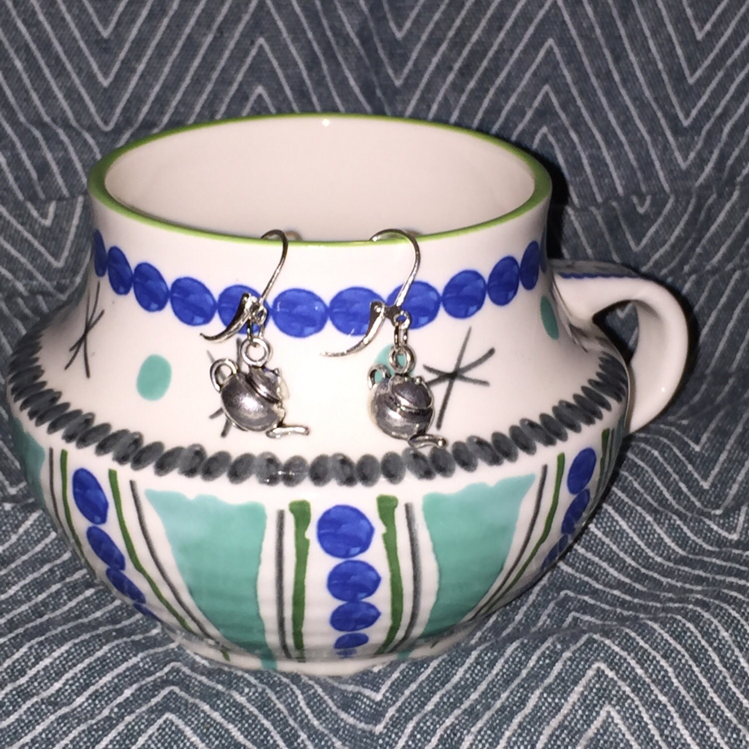 Tea Kettle Earrings Etsy