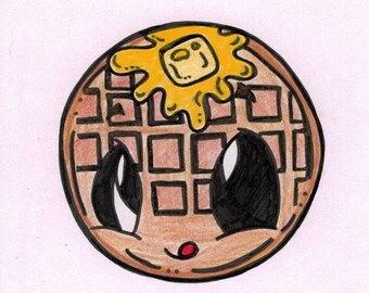 Waffle Drawing Etsy