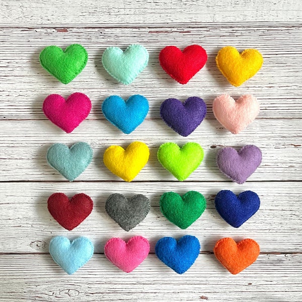 Design Your Own Custom Felt Plush Pocket Hearts Set