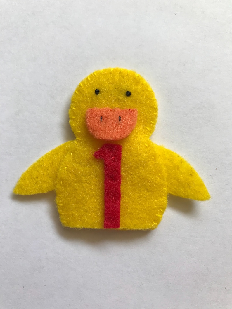 5 Five Little Ducks Felt Finger Puppets Set of 5 Etsy