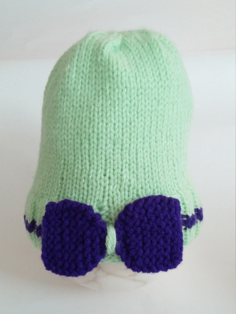 Baby Girl Hat w/ knitted bow.Warm Hand knit Bright green ...