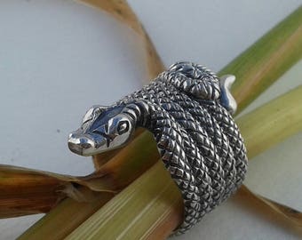Snake ring - Animal ring - Sterling silver ring - Free shipping