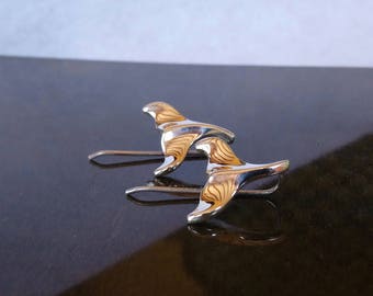 Whale tail earrings orca earrings sterling silver free shipping