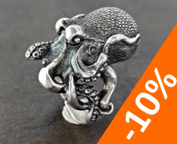 Etsy octopus ring deals