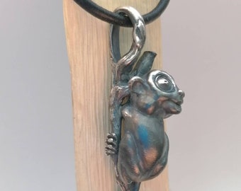 Cute Tarsier Maki Lemur pendant Sterling silber free shipping