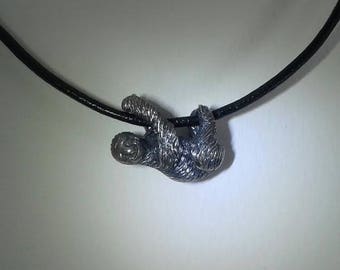 Sloth pendant - Sterling Silver - Free Shipping