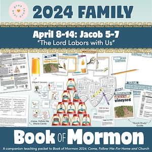 Activities & Learning Ideas for Families April 8-14, Jacob 5-7 The Lord Labors with Us, A companion to &quot;Book of Mormon 2024 Come, Follow Me&quot;