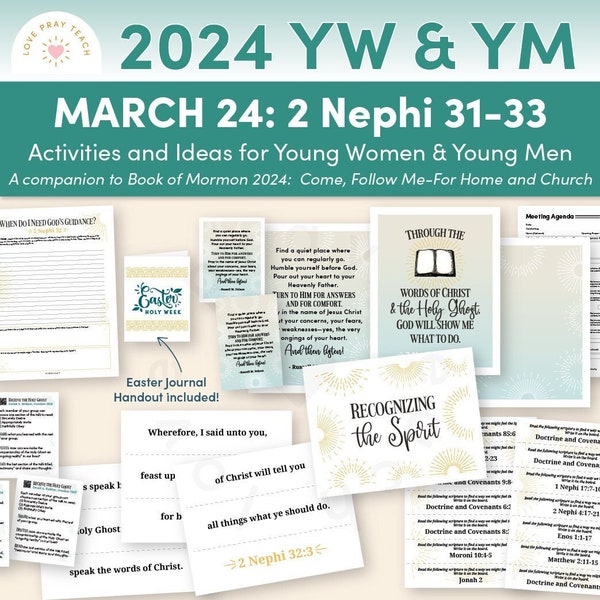 Young Women/Men 2024 Printable Lesson Pack for March 18–24 “This Is the Way” 2 Nephi 31–33, A Companion Guide to the Come, Follow Me Program