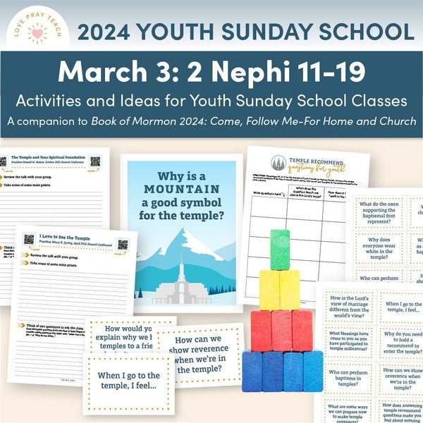 Youth Sunday School 2024 Printable Lesson Pack for February 26–March 3: 2 Nephi 11–19, A Companion Guide to the Come, Follow Me Program