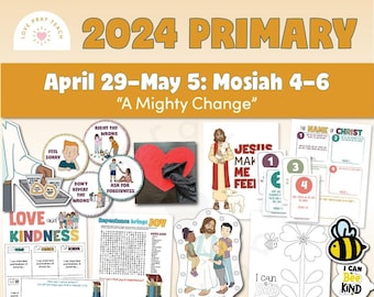Aktivitäten und Lernideen für Grundschulkinder: 29.April–5.Mai | Mosia 4–6 | "Buch Mormon 2024 Komm und folge mir nach Hause und Kirche"