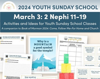 Youth Sunday School 2024 Printable Lesson Pack for February 26–March 3: 2 Nephi 11–19, A Companion Guide to the Come, Follow Me Program