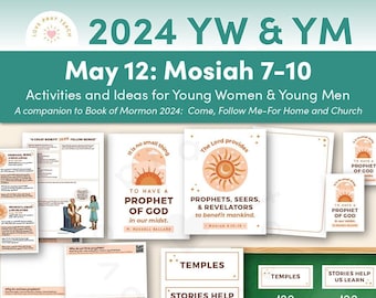 Paquete de lecciones imprimible para Mujeres y Hombres Jóvenes de 2024, del 6 al 12 de mayo: Mosíah 7 al 10, una guía complementaria del programa Ven, sígueme