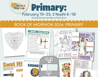 Ideen für Grundschulkinder: 19.–25.Februar | 2 Nephi 6–10 | Ein Begleiter zum Buch Mormon 2024 Komm und Folge mir nach Hause und Kirche