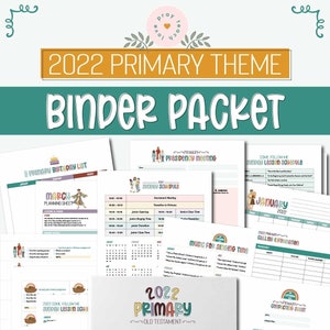 2022 Primary Old Testament Theme Packet - Binders