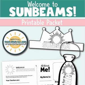 Welcome to Sunbeams! Printable Packet for 2023