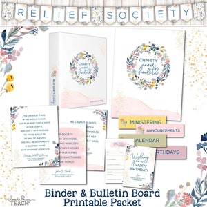 Relief Society Binder and Bulletin Board Packet