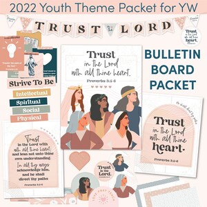 2022 Youth Theme &quot;Trust in the Lord&quot; BULLETIN BOARD PACKET for Young Women