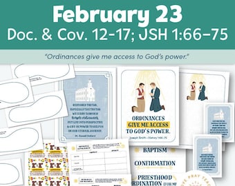 Young Women/Men 2025 February 17–23 “Upon You My Fellow Servants” Doctrine and Covenants 12–17 Joseph Smith—History 1:66–75, Come, Follow Me