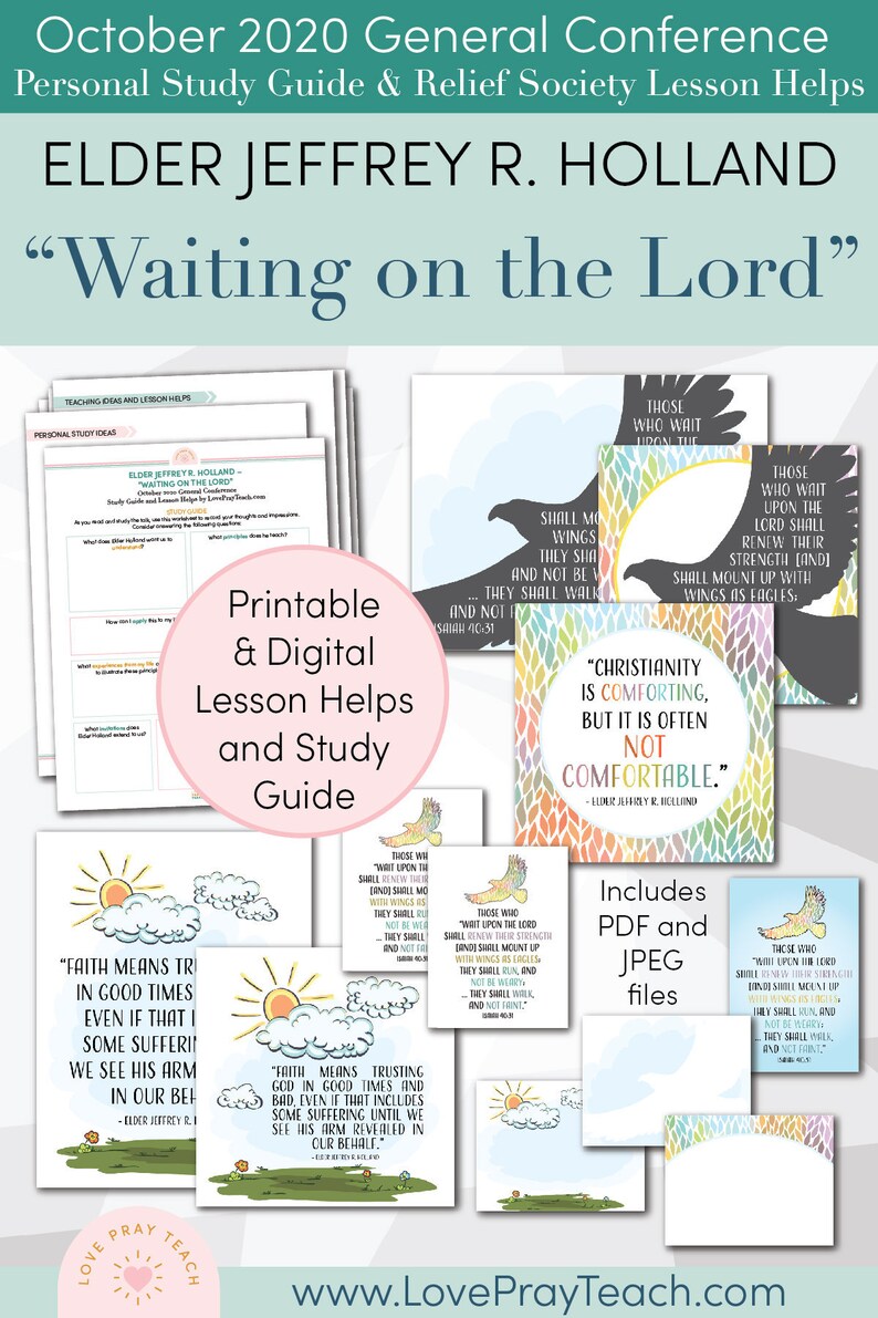 October 2020 General Conference Elder Jeffrey R. Holland Etsy