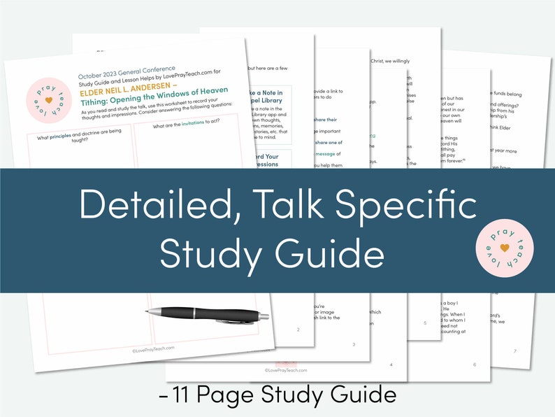 October 2023 General Conference: Elder Neil L. Andersen Opening the Windows of Heaven Lesson Helps and Handouts for Relief Society image 2