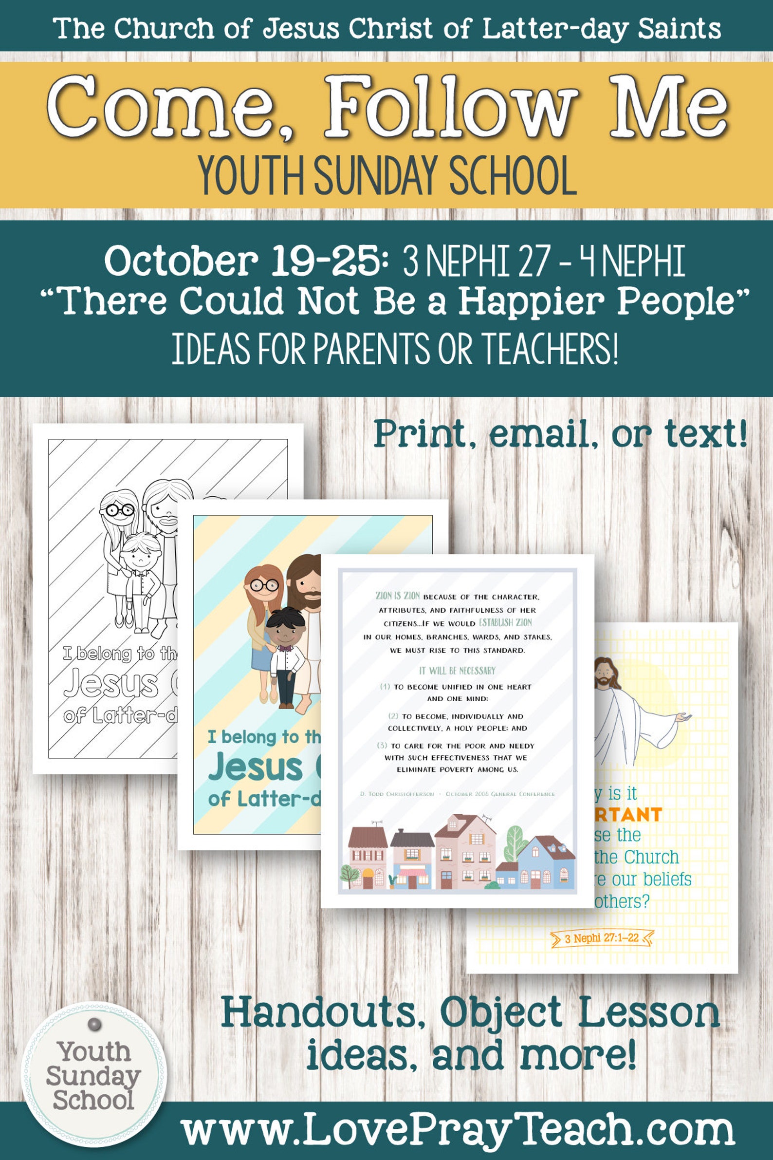 Youth Sunday School Come Follow Me Book of Mormon 2020 Oct Etsy