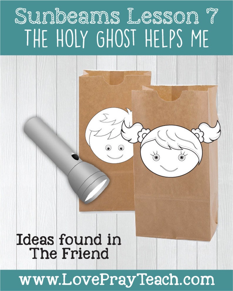 LDS Primary 1 Sunbeams Lesson 7: The Holy Ghost Helps | Etsy