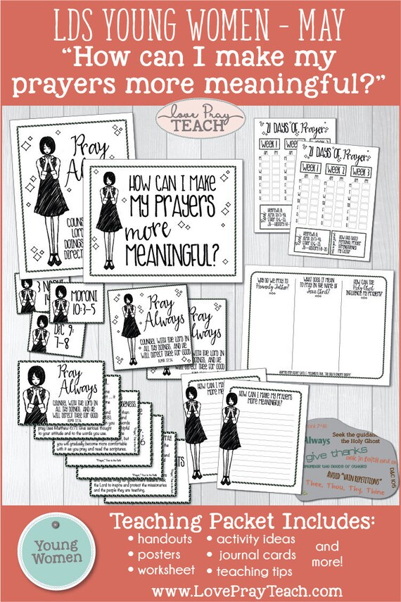 May LDS Young Women Lesson Helps How can I make my | Etsy