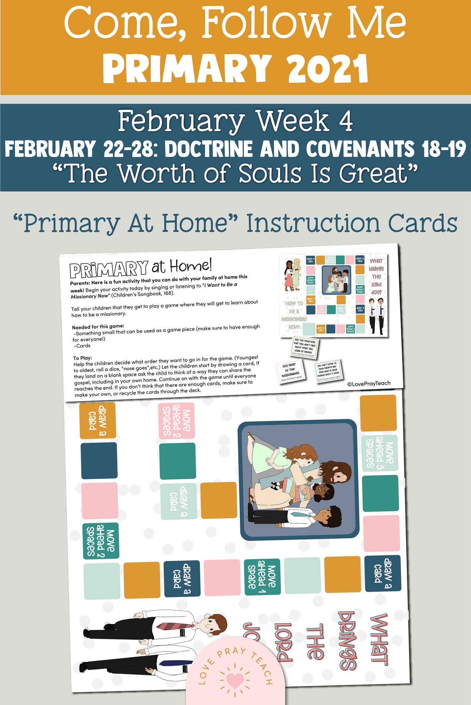Come Follow Me for Primary 2021 February 2228 Doctrine and Etsy