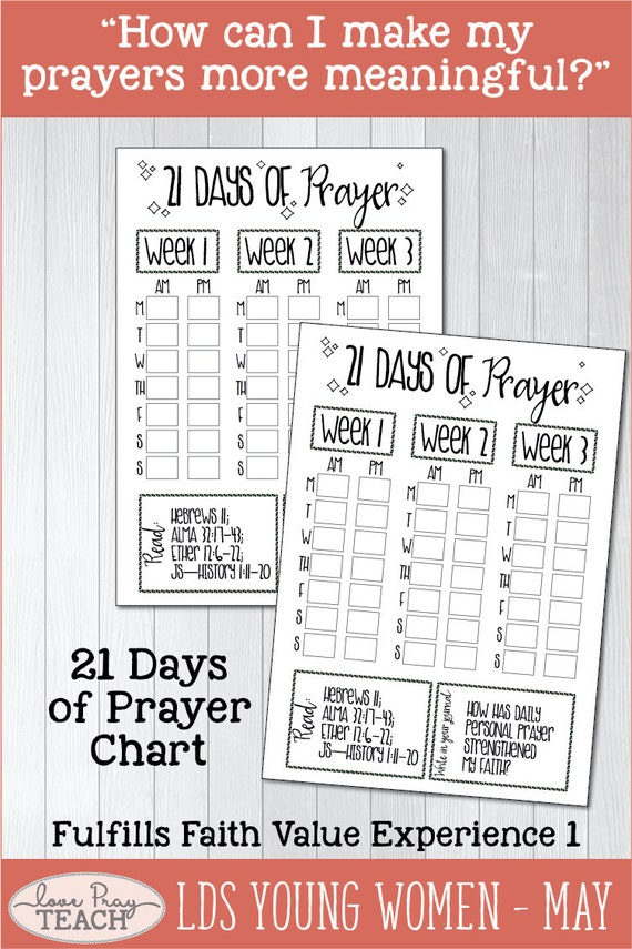 Prayer Chart Lds