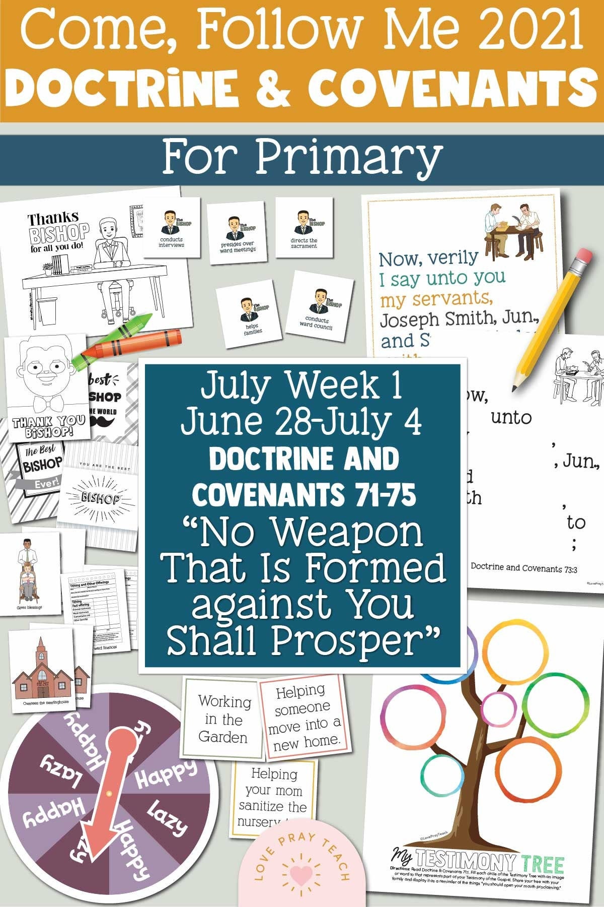Come,Follow Me for Primary 2021 July Week 1 Doctrine & Covenants 71–7…