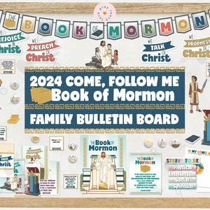 2024 Come, Follow Me Book of Mormon Family Bulletin Board