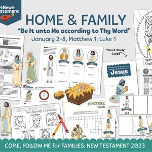 New Testament Printable Scripture Sticker Pack Come Follow Me 2023