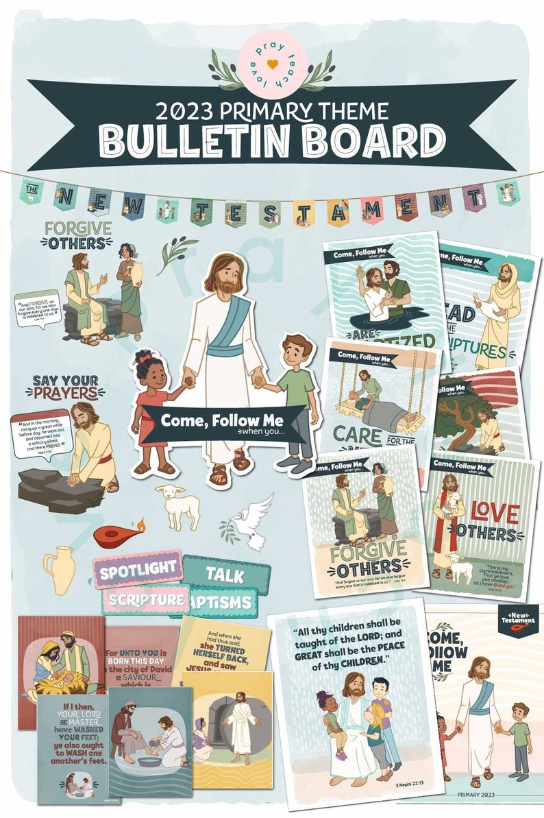 2023 Primary New Testament Theme Packet Bulletin Board Etsy Australia