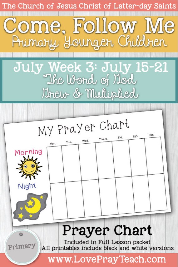 Primary Prayer Chart