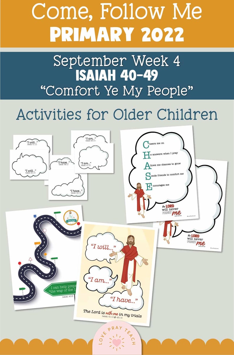 Come Follow Me for Primary 2022 September 1925 Isaiah 4049 Etsy