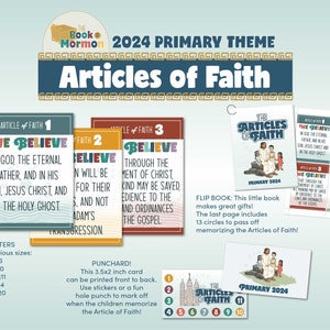 Paquet thématique du Livre de Mormon de la Primaire 2024 - ARTICLES DE FOI