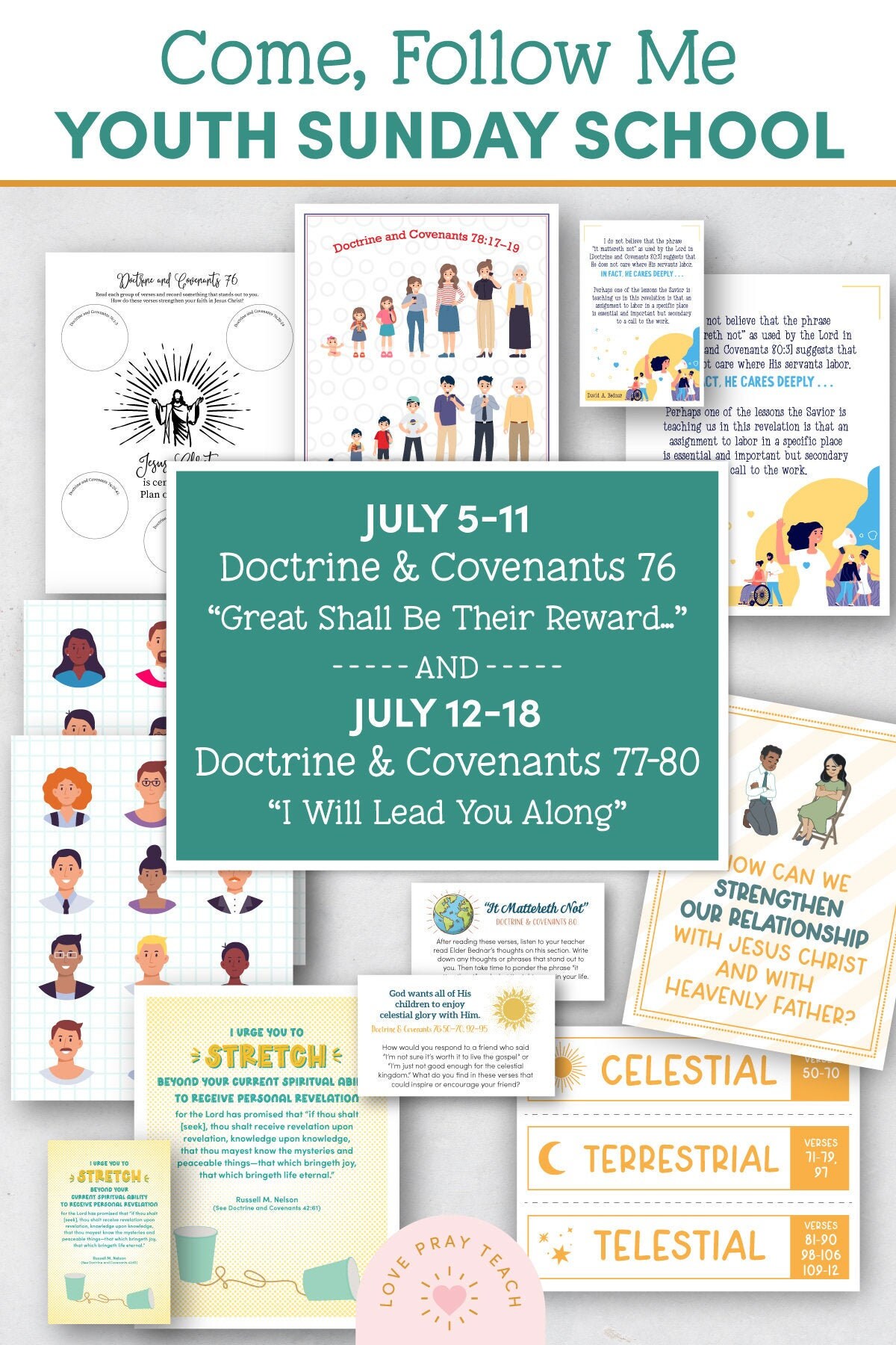 Youth Sunday School Come, Follow Me 2021 Printable Lesson Pack Doctri…
