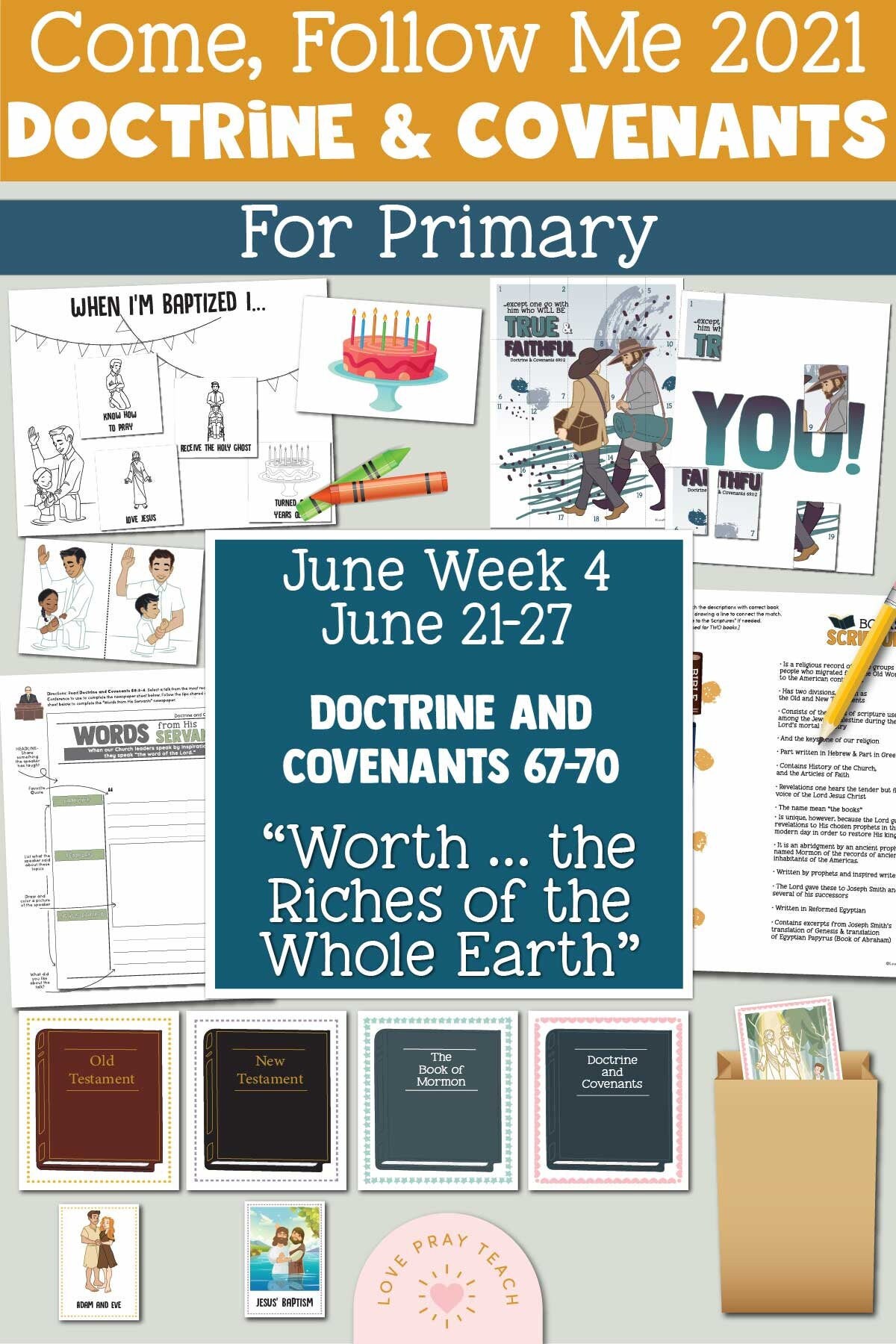 Come, Follow Me for Primary 2021 June Week 4 Doctrine and Covenants 6…