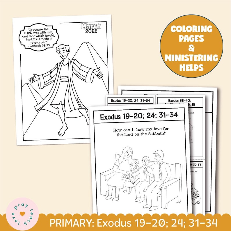 Exodus 19–20; 24; 31–34 | April 20-26, 2026 | Primary - Etsy