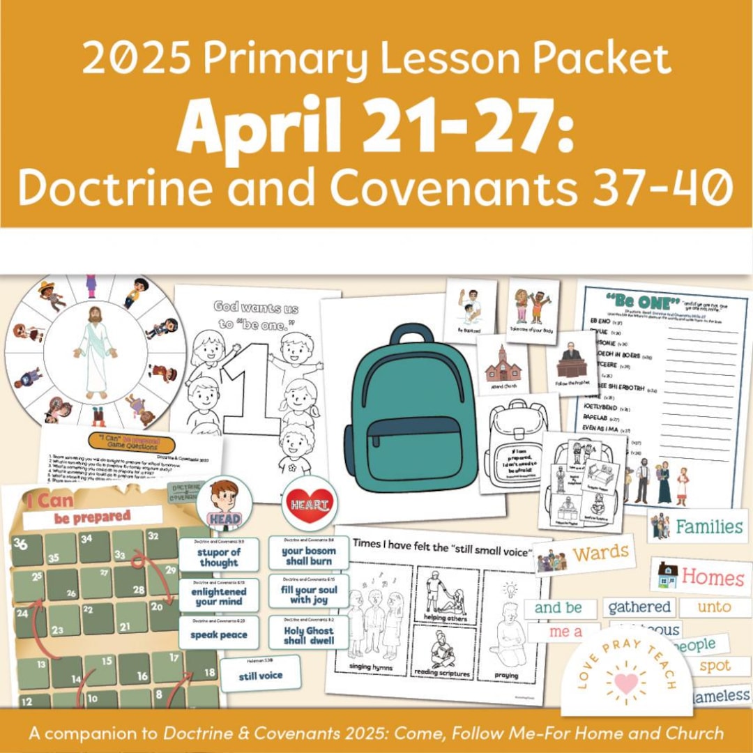Primary April 21-27: “if Ye Are Not One Ye Are Not Mine” Doctrine and ...